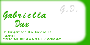 gabriella dux business card